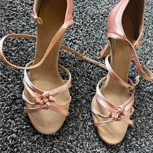 Elegant Pink Strappy Heels DANCE SHOES
